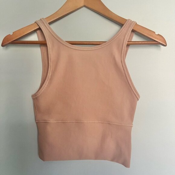 Lululemon Power Pivot Ribbed Tank Top Pink Clay Size 2 - Picture 4 of 4
